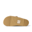 Ojai Two Bar sandal sole view facing up, showing durable tread with textured grip and brand logo, beach-inspired comfort design.