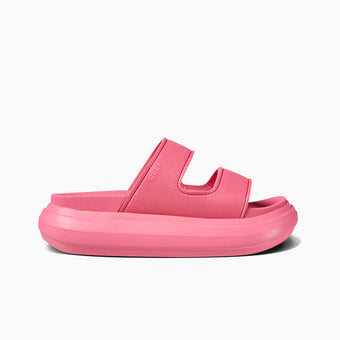 Women's Bondi two bar platform sandal in hot pink side view
