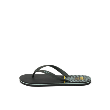 Reef Seaside Prints - Black/Yellow Swell - Left Side View
