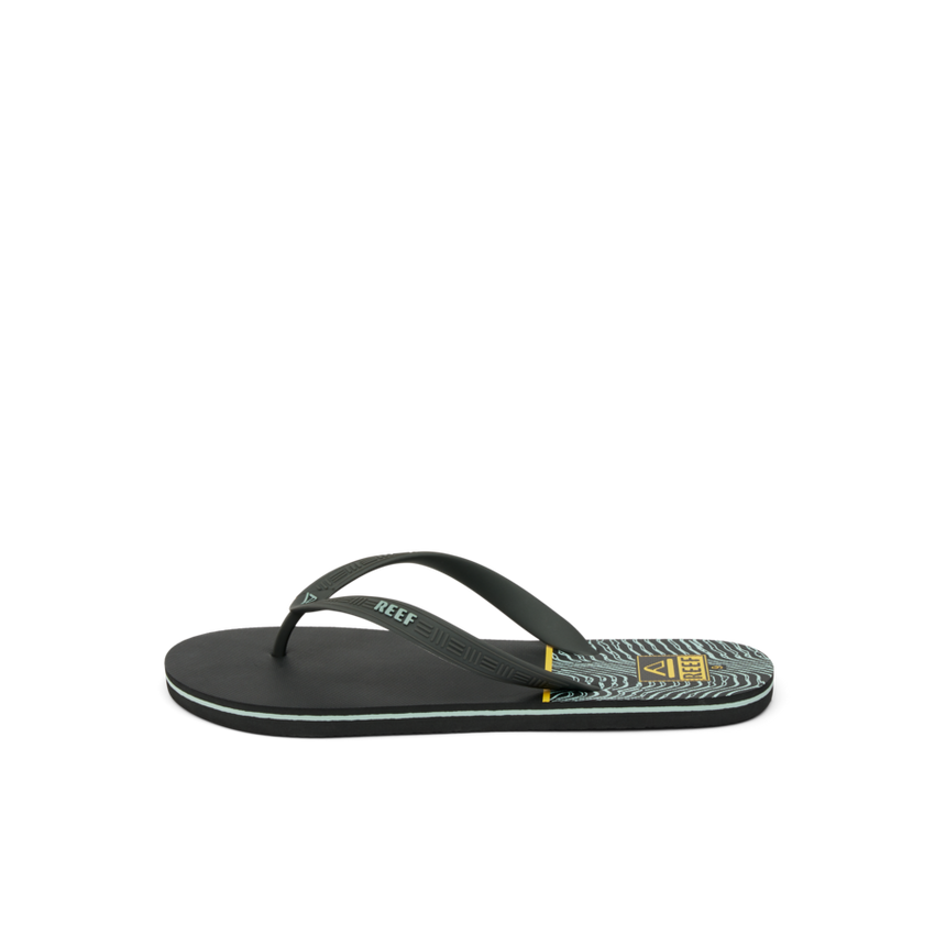 Reef Seaside Prints - Black/Yellow Swell - Left Side View