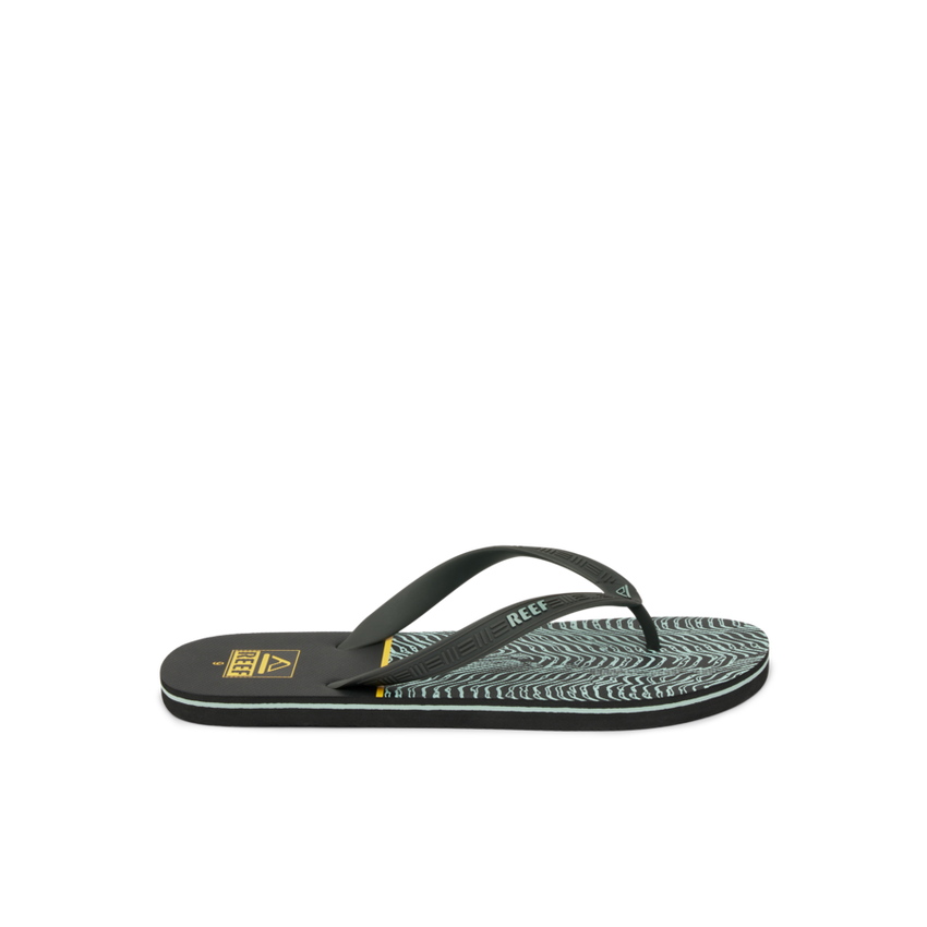 Reef Seaside Prints - Black/Yellow Swell - Right Side View