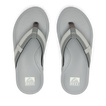 Top view of grey Cushion Phantom 2.0 men's sandals featuring anatomical arch support and soft cushioning for beach comfort.