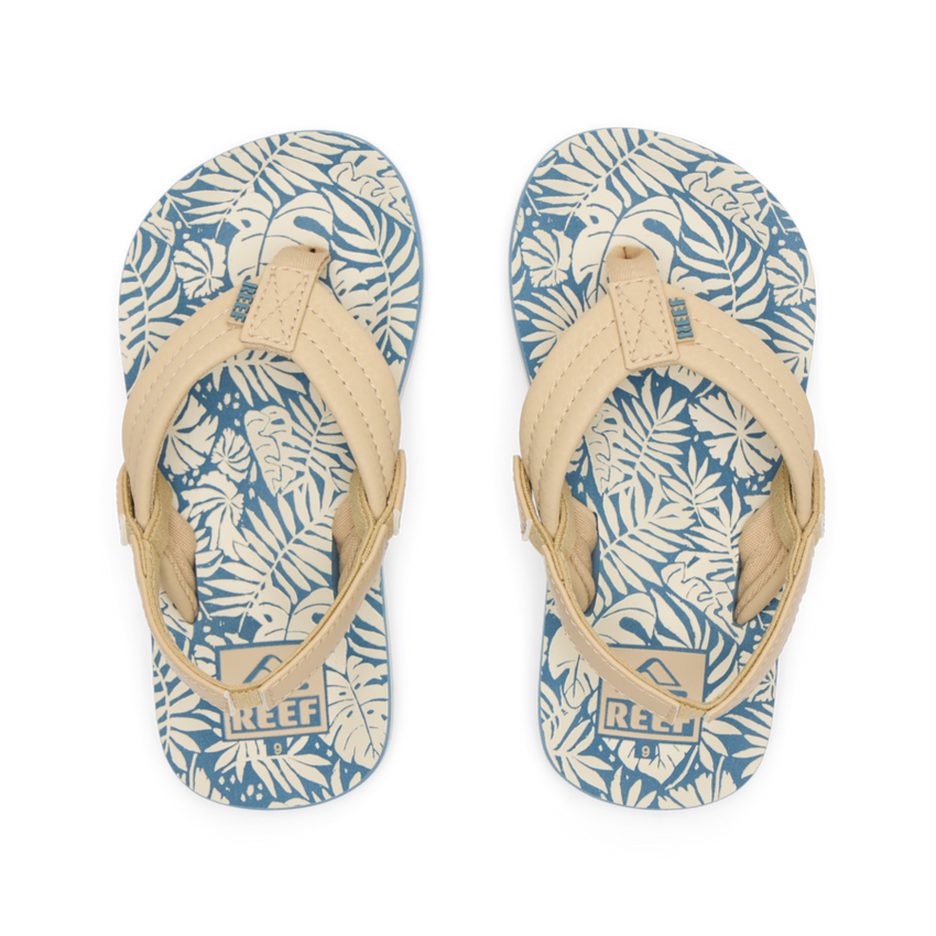 Little Ahi - Blue/Tan Palm - Top View