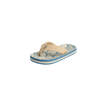 Kids Ahi - Blue/Tan Palm - Left Side View