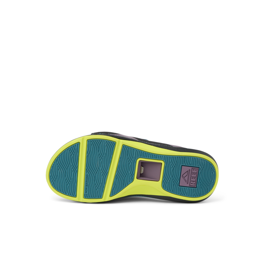 Cruiser Slide - Ocean/Lime/Purple - Underside View