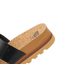 Close-up of the heel and footbed of Cushion Vista Hi facing right, featuring cork, arch support, and soft cushioning.