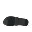 Baja Maria women's black vintage sandal sole facing up, showing durable, water-friendly tread with arch support.