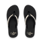 Baja Maria women's black flip flops facing up, showing cushioned footbed and comfort-focused straps.