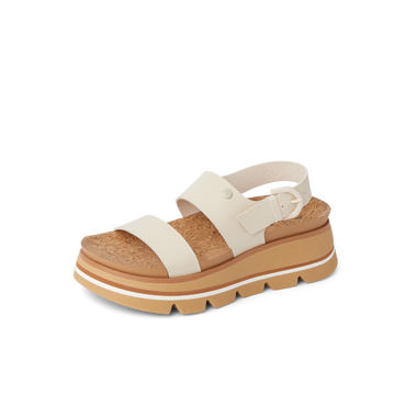 Vista Luxe Liah - White/Tan - Left Side View