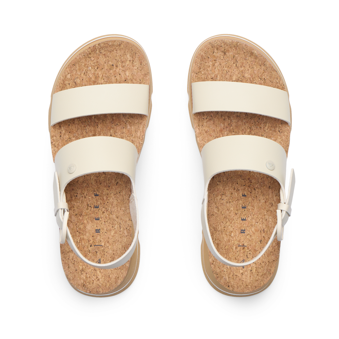 Vista Luxe Liah - White/Tan - Top View