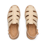 Top view of Vista Luxe Lucie women's sandals in raffia with anatomical arch support and soft cushioning for beach comfort.