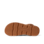 Bottom view of the right Vista Luxe Sierra sandal in brown leather showing textured sole for durable beach comfort