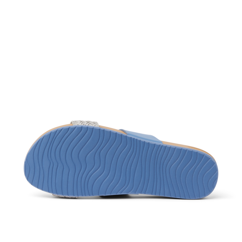 Cushion Vista - Blue Duo Braid - Underside View