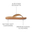 Ojai Classic Slim women's sandal facing right, showing slim strap, soft cushioning, and premium suede leather.