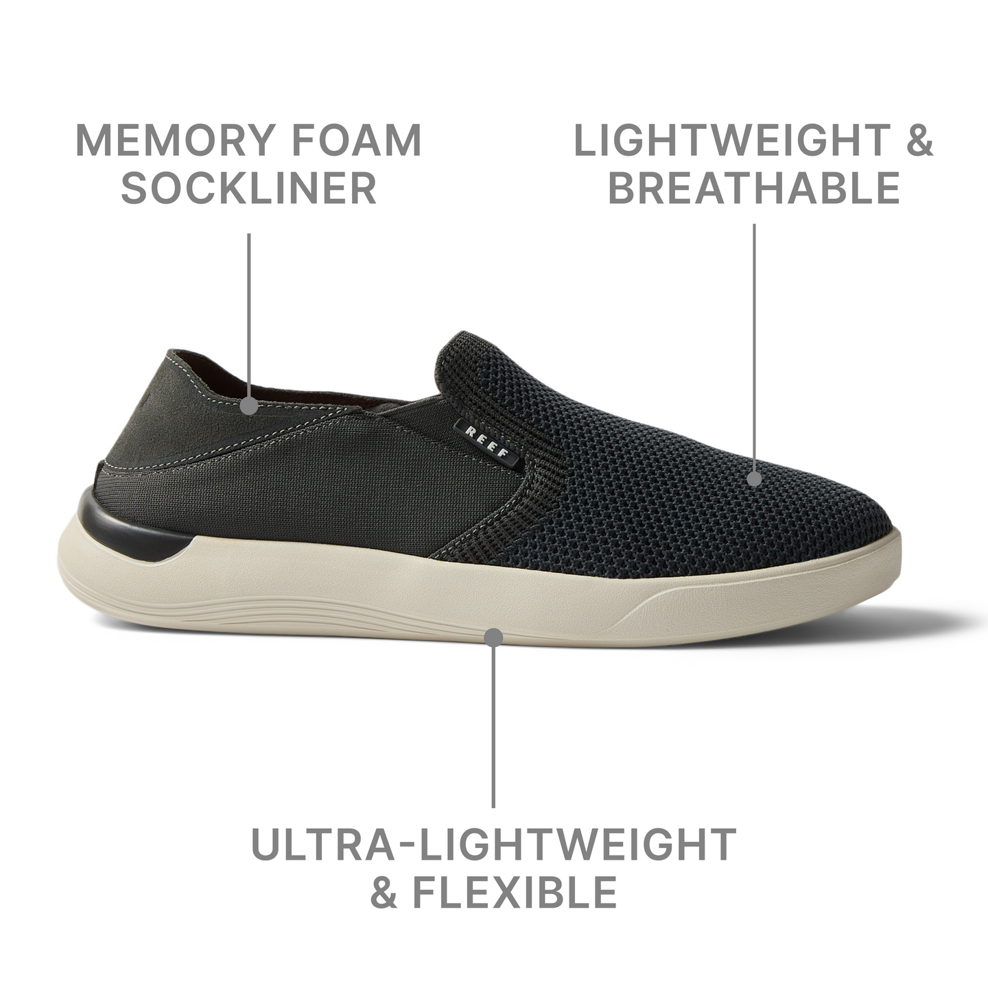 Men's Swellsole Neptune: Slip-on Knit Sneakers in Black/White Men's Swellsole Neptune: Slip-on Knit Sneakers in Black/White