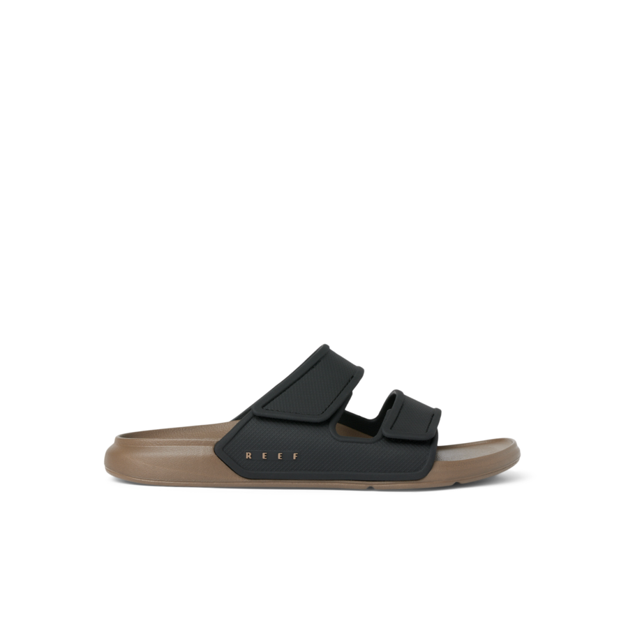 〽️Men\'s Slide Sandals Black Fossils Cushioned Comfort Adjustable Slip On Shoes Amazon.com | REEF Cushion Tradewind Mens Sandal Black-Fossil  main image 4
