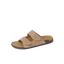 Phantom Tradewind tan men's sandal facing left, showing top and side with cushioned arch support and soft footbed.
