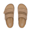 Phantom Tradewind men's tan sandals facing up, showing top straps and textured footbeds with anatomical arch support.