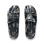 Top view of Fanning Slide H2O men's water-friendly slides with cushioned footbeds and camo marble pattern facing upward.