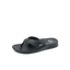 Fanning H2O men's black and silver flip flop facing left with water-friendly, cushioned sole and anatomical arch support.