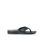 Fanning H2O men's black slide sandal facing right, featuring soft-rebound cushioning and anatomical arch support for beach comfort.