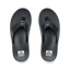 Top view of black Fanning H2O men’s flip flops facing forward with water-friendly materials and arch support.