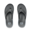 Fanning H2O gray water friendly flip flops viewed from above, toes facing upward with cushioned footbeds