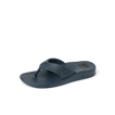 Fanning H2O men's navy blue sandal facing right showing toe post and cushioned footbed for beach comfort.