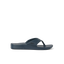 Fanning H2O men's navy blue flip flop facing right, featuring water-friendly materials and anatomical arch support.