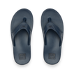 Pair of men's Fanning H2O blue water-friendly flip flops viewed from above highlighting comfort and arch support.