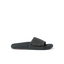 Side view of a black Phantom Slab men’s slide sandal featuring anatomical arch support and soft cushioning for beach comfort