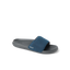 Tailslide men's slide sandal facing right with navy blue strap, anatomical arch support, and soft cushioning for comfort