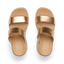 Top view of women's Sunset Ibiza sandals in bronze, beach-inspired with padded footbed and anatomical arch support.