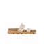 Side view of Vista Luxe Thea sandal in parchment with cushioned sole and anatomical arch support for all-day comfort.