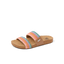 Cushion Vista women's sandal facing left, multi-colored straps with soft-rebound cushioning and anatomical arch support.