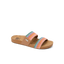 Cushion Vista women's sandal facing left with multicolor woven straps, comfort footbed, and durable water-friendly sole.