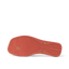 Solaye women's orange outsole facing up, showing textured grip with beach-inspired comfort and durability features.