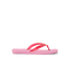Solaye women's pink flip flop facing right, beach-inspired comfort with anatomical arch support and soft cushioning.