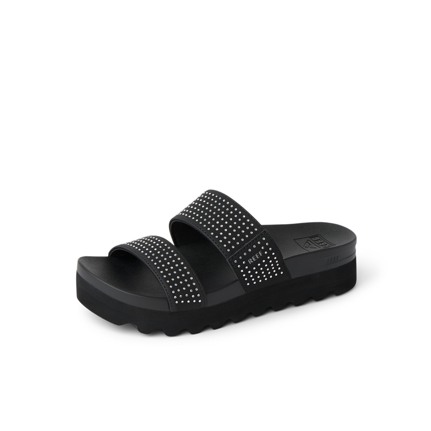 Cushion Vista Hi - Black Sparkle - Left Side View