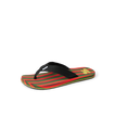 REEF X Ebony Beach Club Original Stripes - Ebony Red Green Brown - Left Side View