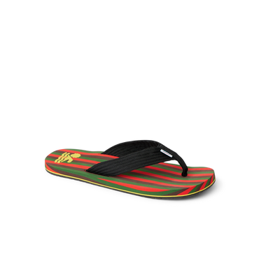 REEF X Ebony Beach Club Original Stripes - Ebony Red Green Brown - Main View