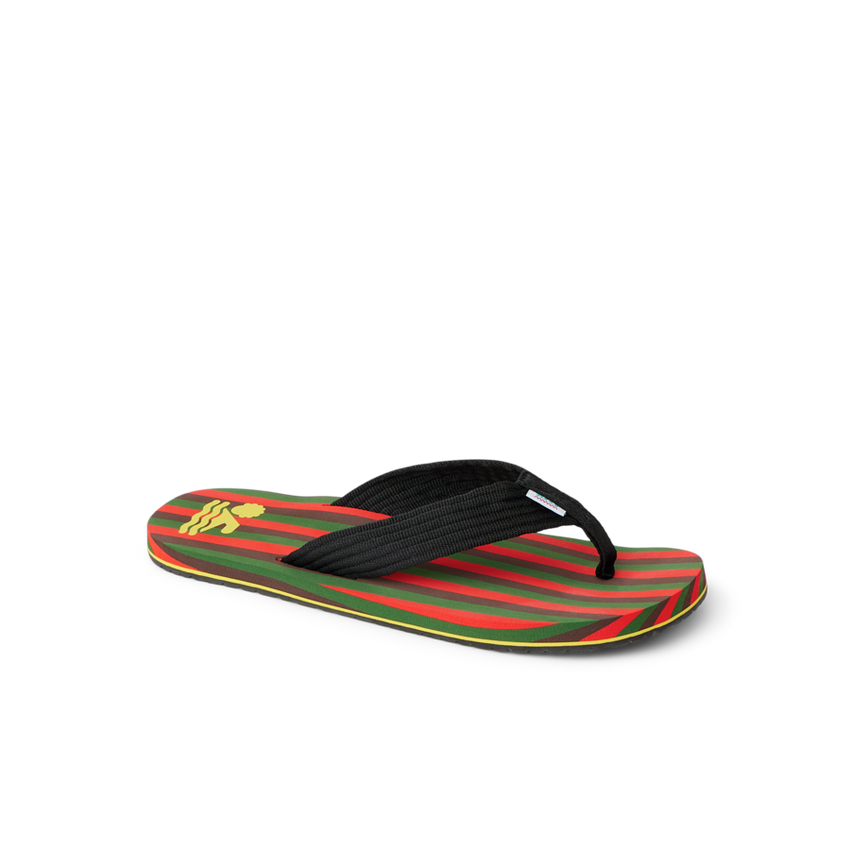 REEF X Ebony Beach Club Original Stripes - Ebony Red Green Brown - Main View