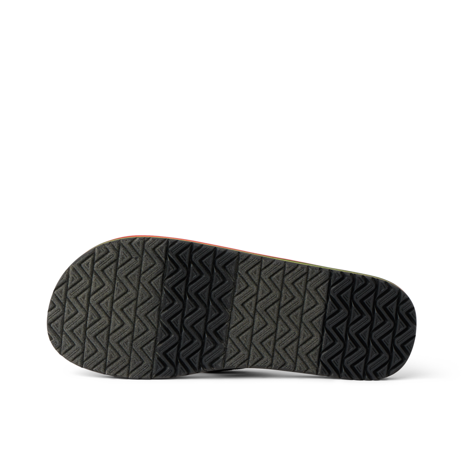 REEF X Ebony Beach Club Original Stripes - Ebony Red Green Brown - Underside View