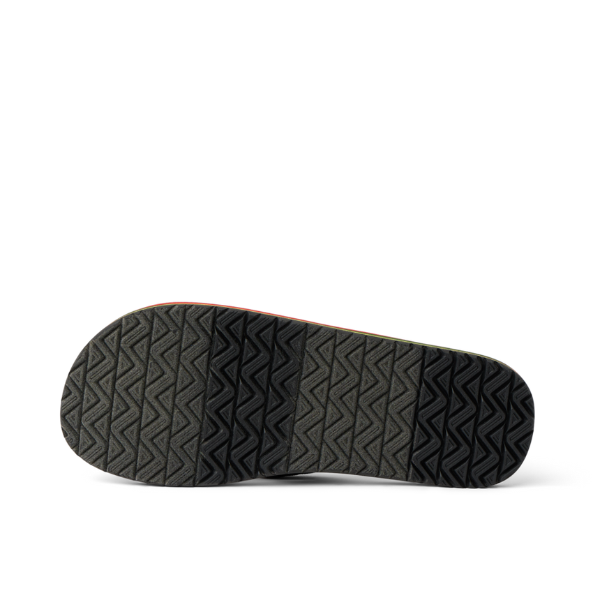 REEF X Ebony Beach Club Original Stripes - Ebony Red Green Brown - Underside View
