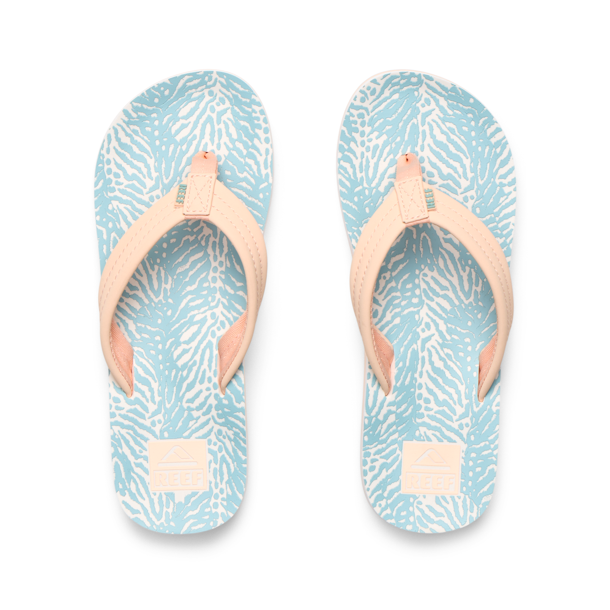Kids Ahi - Peach/Blue Animal - Top View