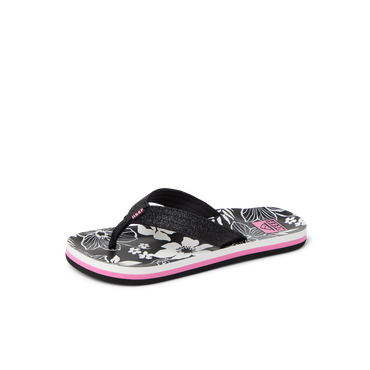 Kids Ahi - Pink/Black Floral - Left Side View