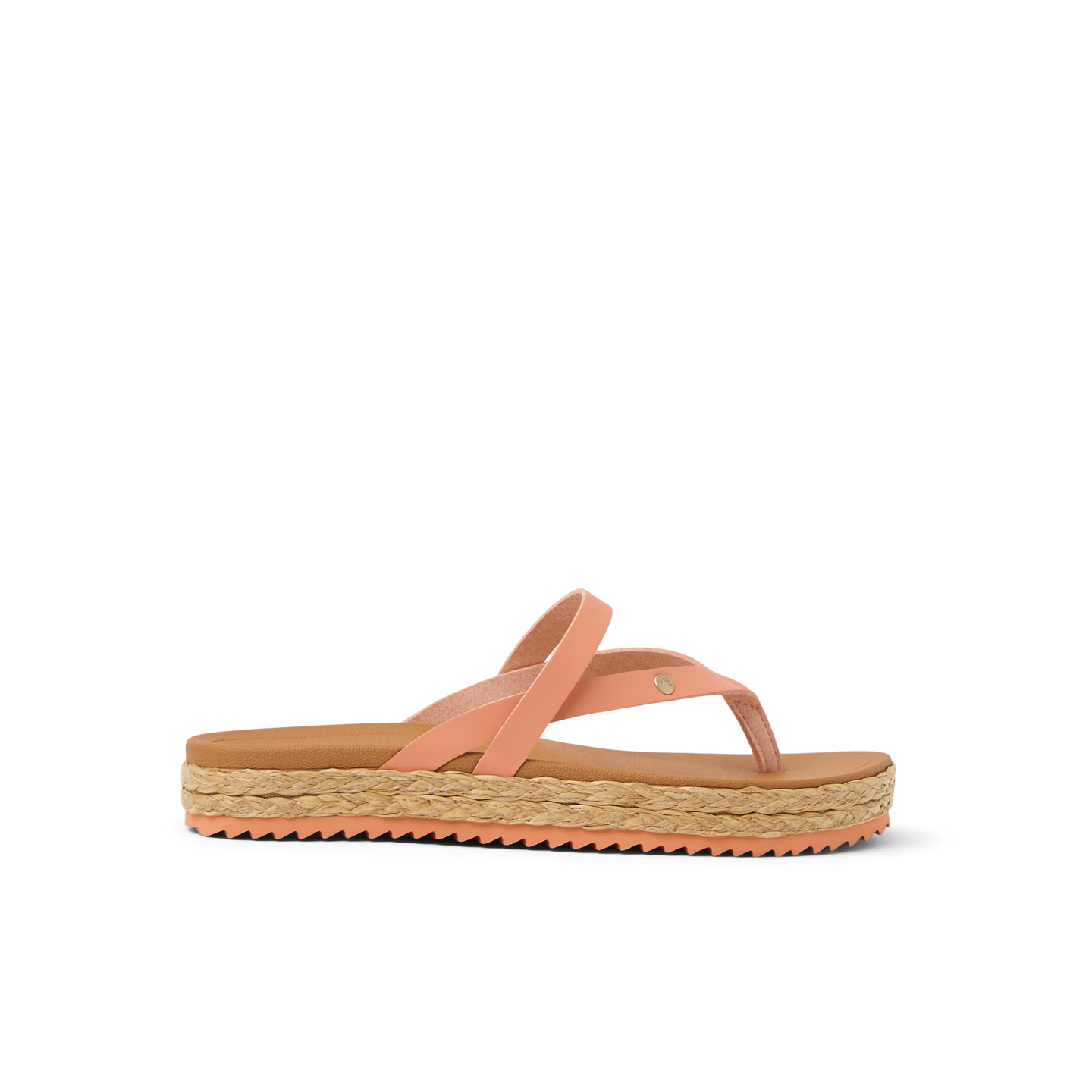 Vista Carmen women's sandal facing right, featuring soft rebound cushioning, anatomical arch support, and beach-inspired comfort.