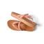 Vista Carmen women's sandals with light pink straps, right sandal facing up, left sandal showing sole, beach-inspired comfort design.