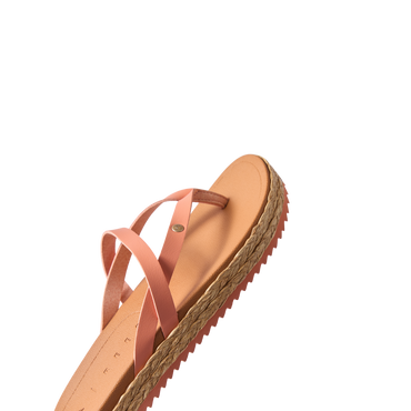 Vista Carmen women's sandal facing right showing the front straps and textured cushion footbed for beach comfort and durability