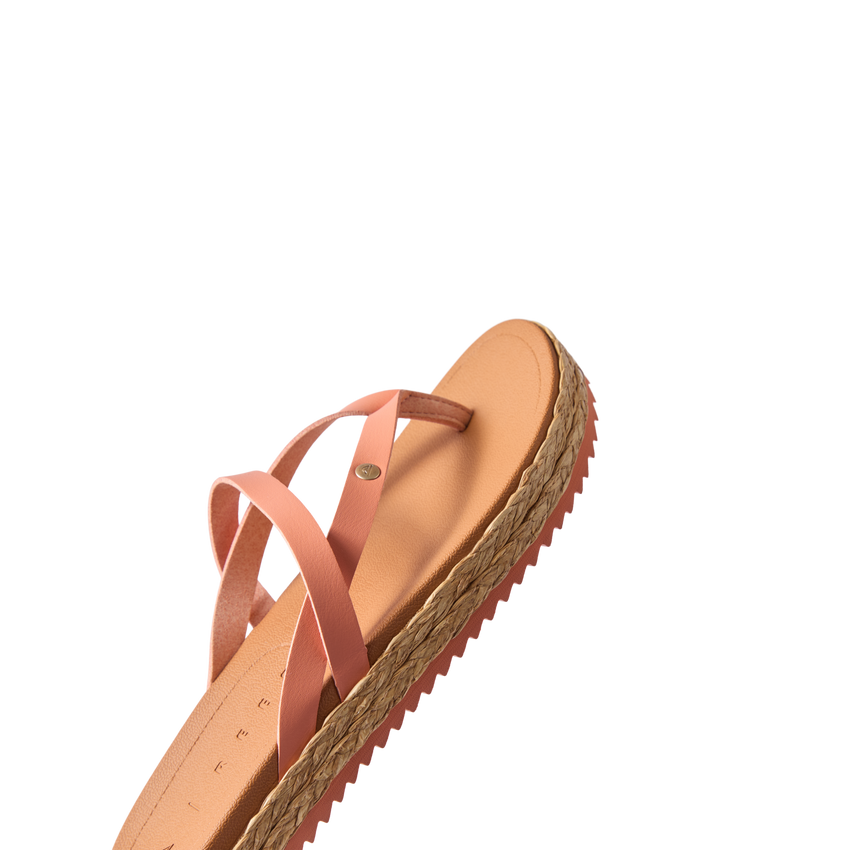 Vista Carmen women's sandal facing right showing the front straps and textured cushion footbed for beach comfort and durability